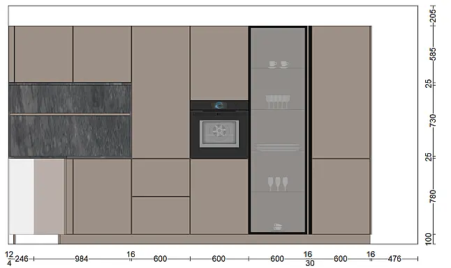 Neue Designer-Luxusküche mit Premium-Ausstattung &amp; Bosch Einbaugeräten
