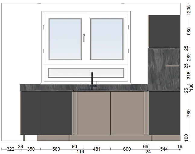Neue Designer-Luxusküche mit Premium-Ausstattung &amp; Bosch Einbaugeräten