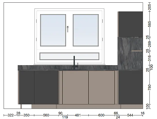 Neue Designer-Luxusküche mit Premium-Ausstattung &amp; Bosch Einbaugeräten