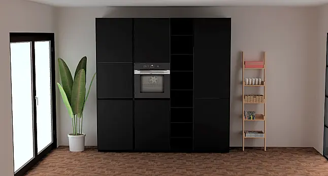 Inselküche - in schwarzer Eleganz