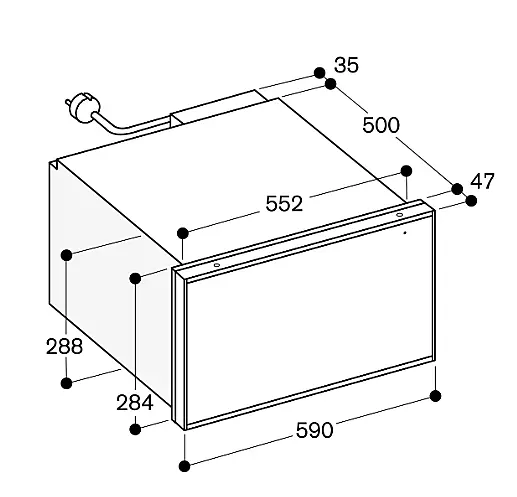 Wärmeschublade – B-Ware | Serie 400 | Edelstahl hinter Glas