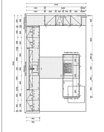 moderne Landhausküche grifflos