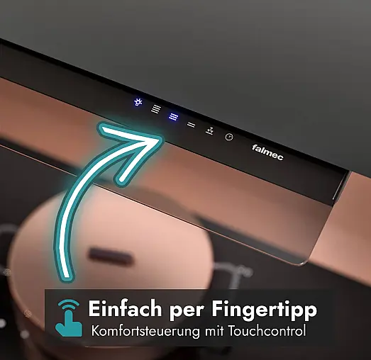 Falmec Einbauhaube Virgola Touch 120 cm schwarz