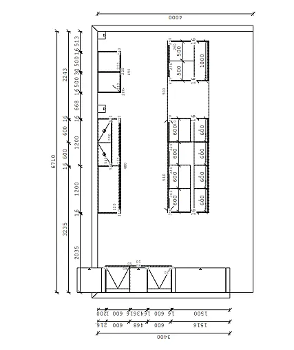 Hochwertige Musterküche in Beton anthrazit/Beton quarzgrau mit Insel