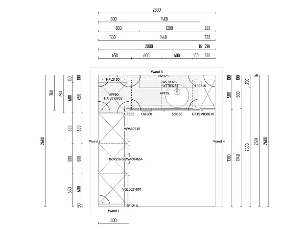 Hochwertiger Hauswirtschatsraum in L-Form