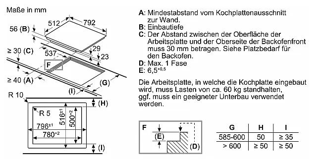 Bosch Accent Line PXV801DC1E Cerankochfeld Induktion flächenbündig 80 cm