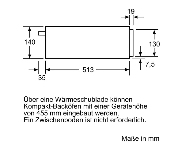 Bosch Wärmeschublade BIC630NB1 schwarz 60 x 14 cm
