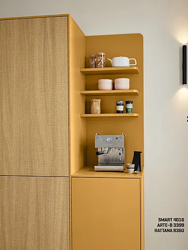 Rattana 8360 Gavi Eiche gebeizt mit Miele Geräten &amp; 4016 Smartglas