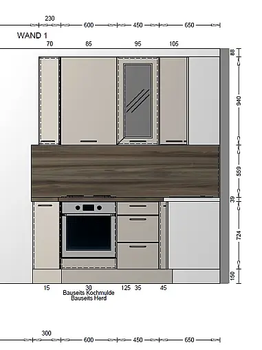 Musterküche im Abverkauf – moderne Eleganz in Sandbeige Hochglanz