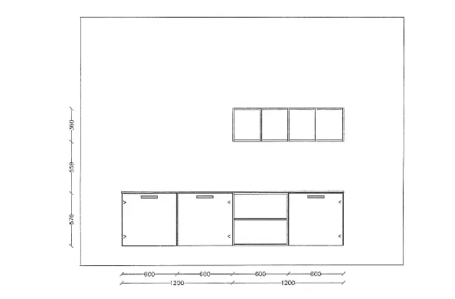 Exklusive Wohnwand / Sideboard / TV-Board - LED-Beleuchtungen