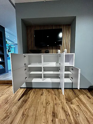 Griffloses Sideboard polarweiß glänzend