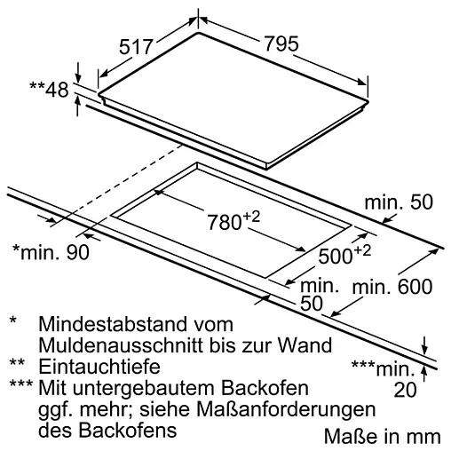 Siemens ET845HH17 iQ300 Glaskeramik-Kochstelle, 80 cm (Lager)