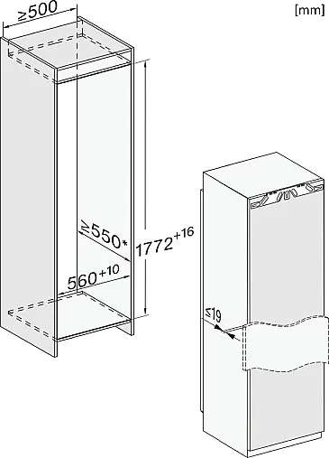 Miele K 7773 D Einbaukühlschrank