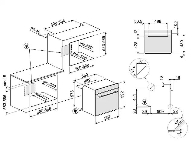 Backofen mit Mikrowelle