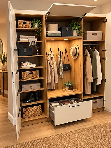 Nolte Garderobe 200 cm Neu&amp;OVP Manhattan Uni Sahara &amp; Vulkaneiche