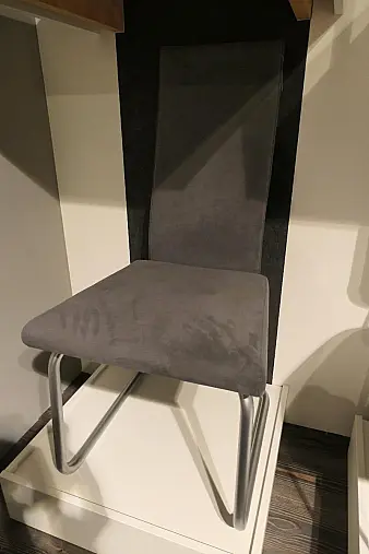Stuhl gepolstert Bezug grau