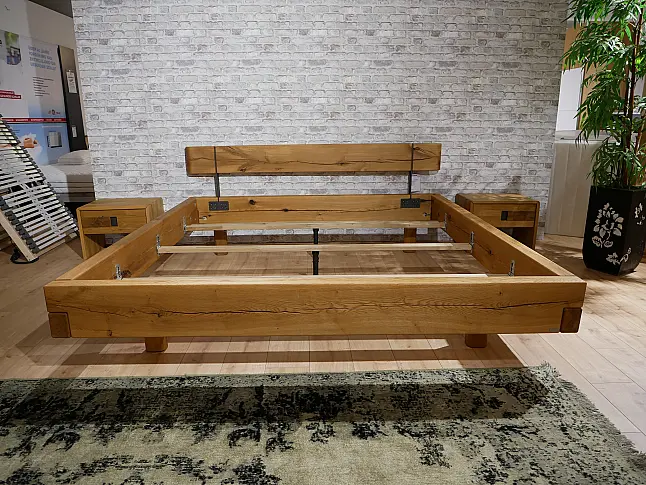 Balkenbett und 2x Kommode Natura Baltimore
