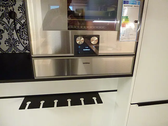 Vakuumierschublade Serie 400 mit Edelstahl-hinterlegter Glasfront, **ohne oberes Gerät-Dampfbackofen**