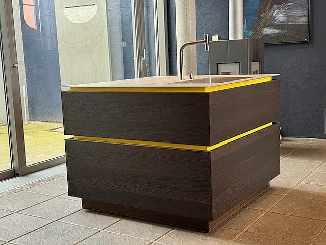 Spülblock mit Edelstahl Arbeitsplatte