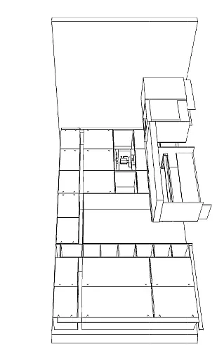 Designküche mit Glasoptikfront und Belvedere Natursteinplatte