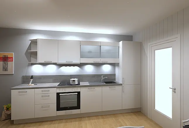 Zeile Häcker Concept 130 Uno Graphit / Satin / Kristallweiß