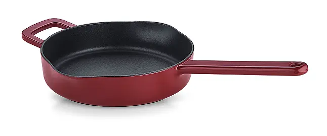 Fissler Moments Collection Gusseisen Pfanne 26 cm Burgunderrot