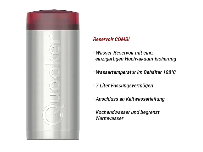 Quooker COMBI &amp; CUBE | Flex CHR (verchromt glänzend) inkl. Cube-Filter