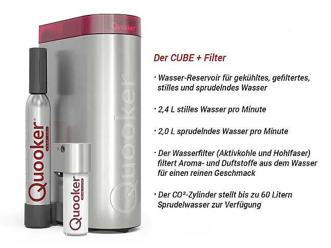 Quooker COMBI &amp; CUBE | Flex CHR (verchromt glänzend) inkl. Cube-Filter