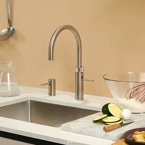 Quooker Fusion Round (Voll-Edelstahl) inkl. PRO3 &amp; CUBE – Das 5-in-1 Komplettset