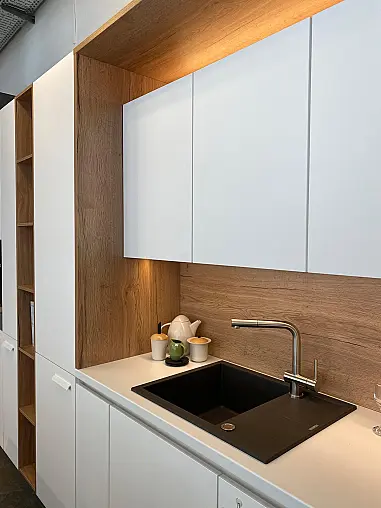 Easytouch Lacklaminat Alpinweiß mit Eiche Sierra Elementen