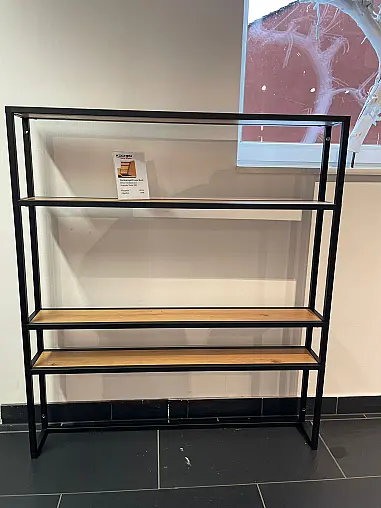 Nischenregal in Onyx Schwarz und Asteiche Natur