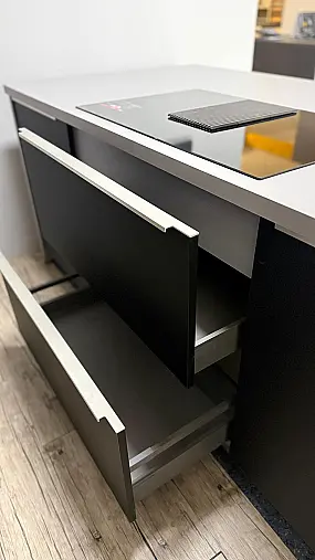 Marken Einbauküche, Küche Schwarz matt, komplett mit E-Geräten, Sofort Verfügbar!