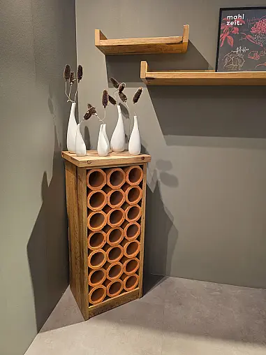 Weinregal Flaschenregal aus Eiche mit Tonröhren