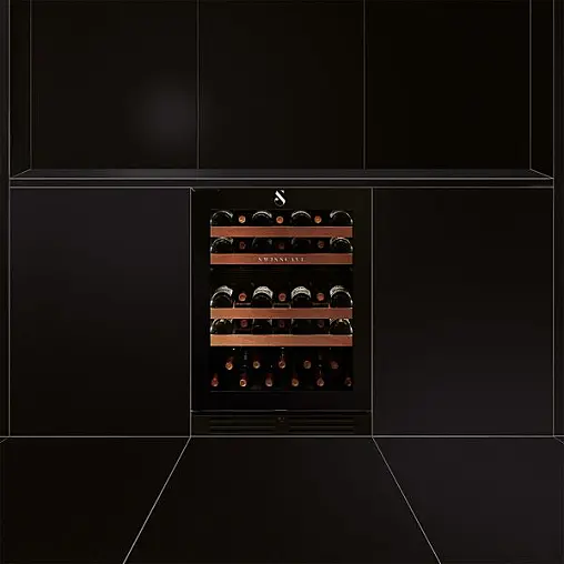 2-Zonen Weinkühlschrank für Küchenunterbau | 40 Flaschen | 82cm