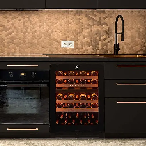 2-Zonen Weinkühlschrank für Küchenunterbau | 40 Flaschen | 82cm