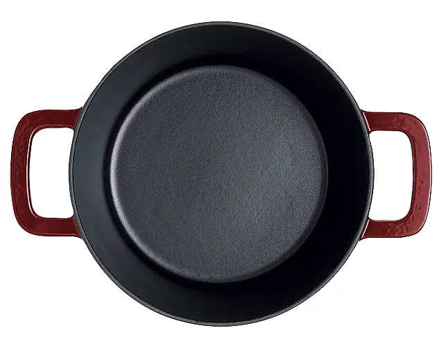Fissler Moments Collection Gusseisen Topf 24 cm Burgunderrot