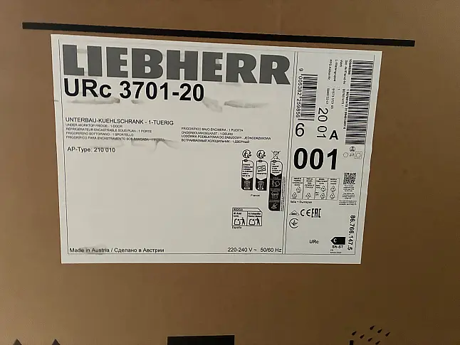 Liebherr URc 3701 pure Unterbau-Kühlschrank NEU und verpackt