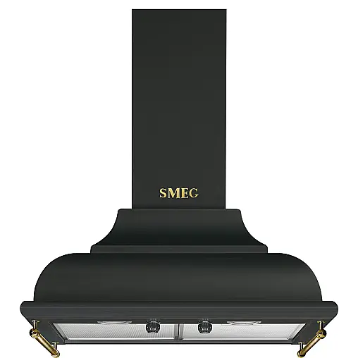 SMEG Dunstabzugshaube Cortina Anthrazit/Messing-Antik