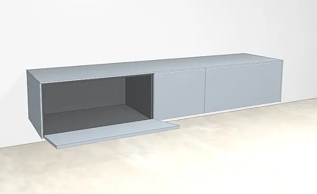 TV-Board 207cm breit hellblau "Sky" 483mm tief