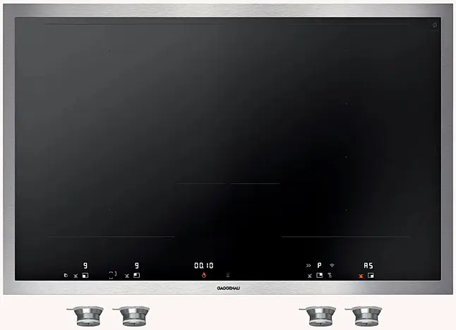 Flex-Induktionskochfeld 80cm mit Edelstahl Bedienknebel