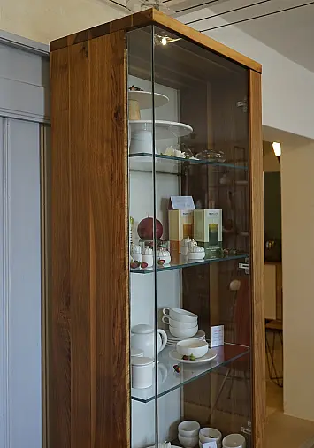 Edle Massivholz Vitrine