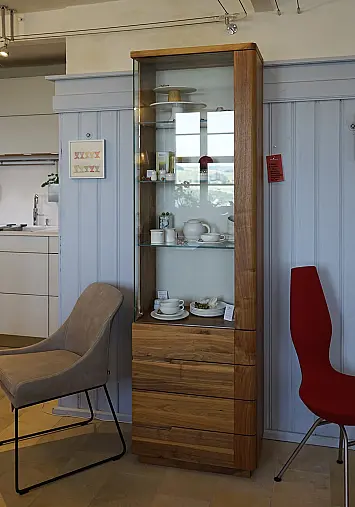 Edle Massivholz Vitrine