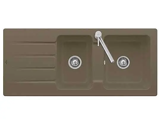 Einbauspüle incl. Ablaufgarnitur mit Handbetätigung Timber C-Plus