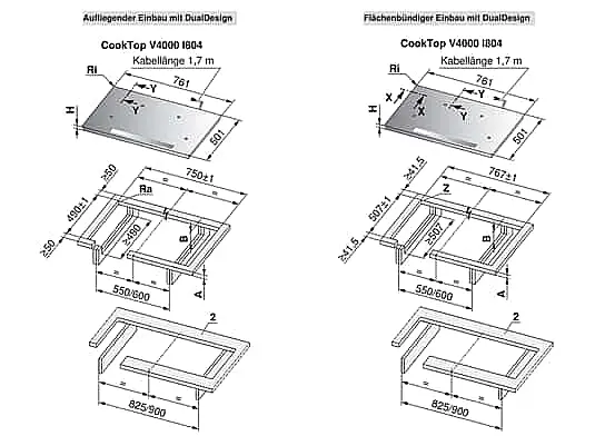 V-ZUG CookTop V4000 I804 Induktionskochfeld