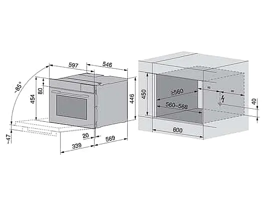 V-Zug Combair V6000 45P AutoDoor