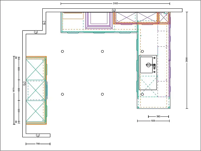 Landhausküche Echtholz lackiert