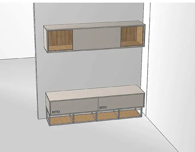 funktionale TV-Wohnwand im aktuellen Design