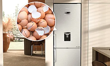 Grundig Nachhaltigkeitskonzept Kühlschrank Eierschalen