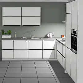 Moderne Küche Front Glas satiniert