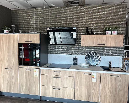 kleine Küchenzeile in Holzoptik - Cora 141 Honey Oak